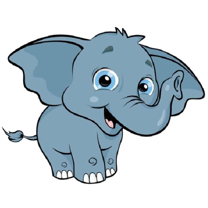 an elephant with blue eyes