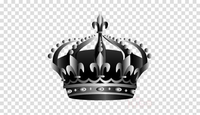 a black and white crown on a transparent background