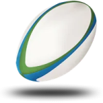 a rugby ball on a white background