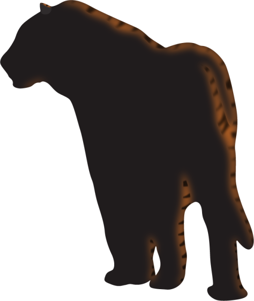 the silhouette of a black panther