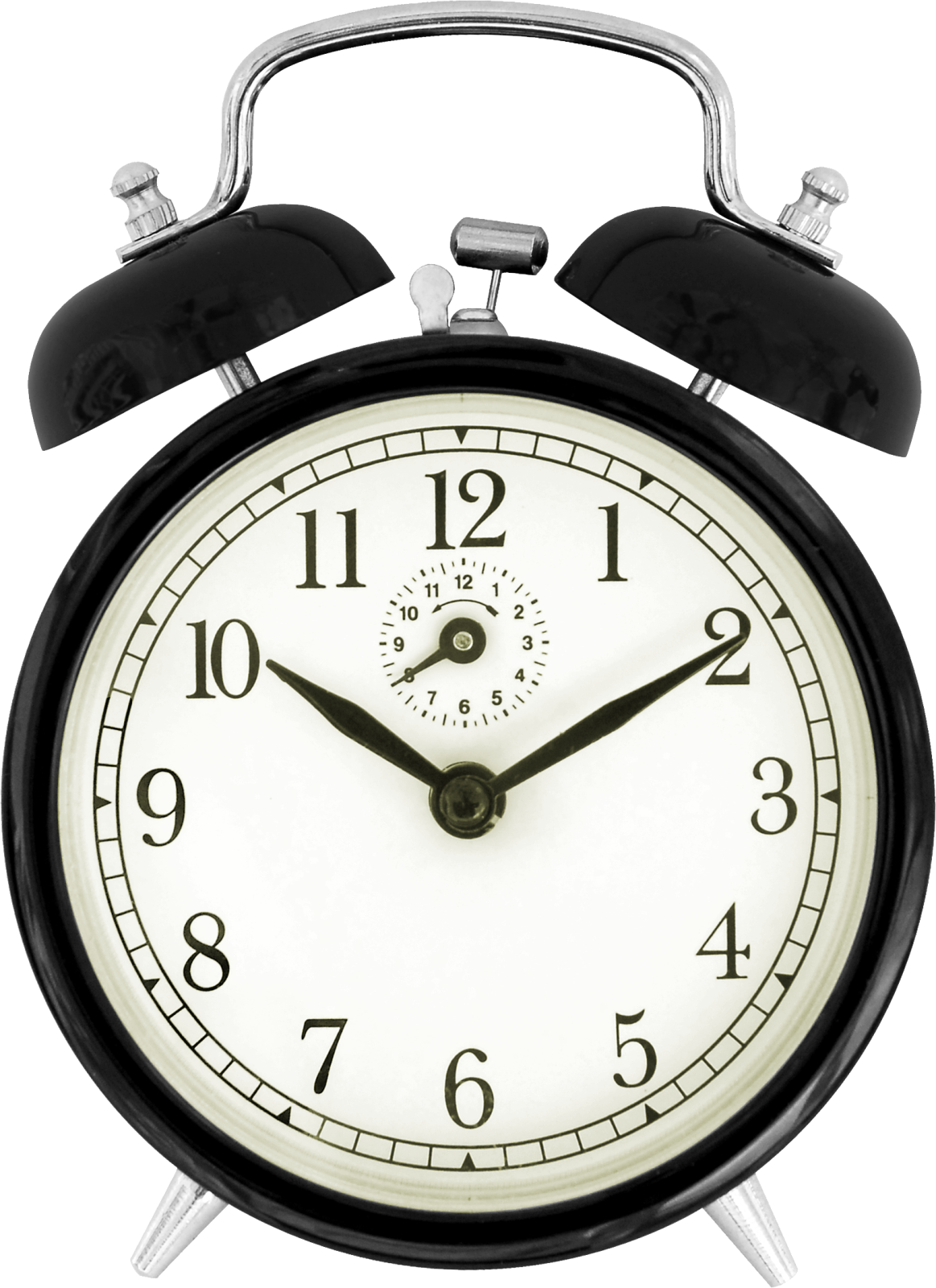 an alarm clock on a white background