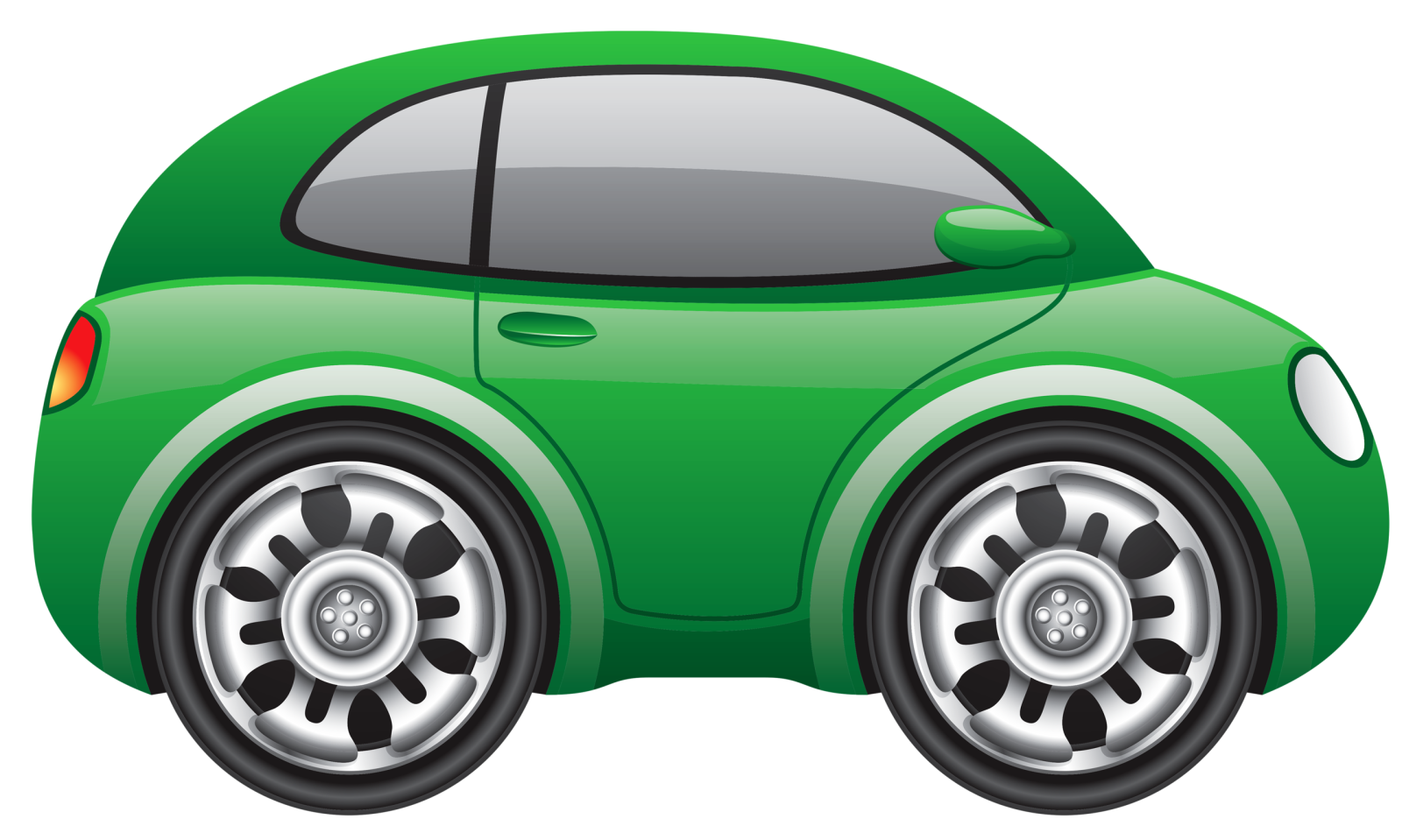 a green car with wheels