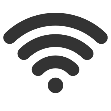 a black and white icon of a wi - fi