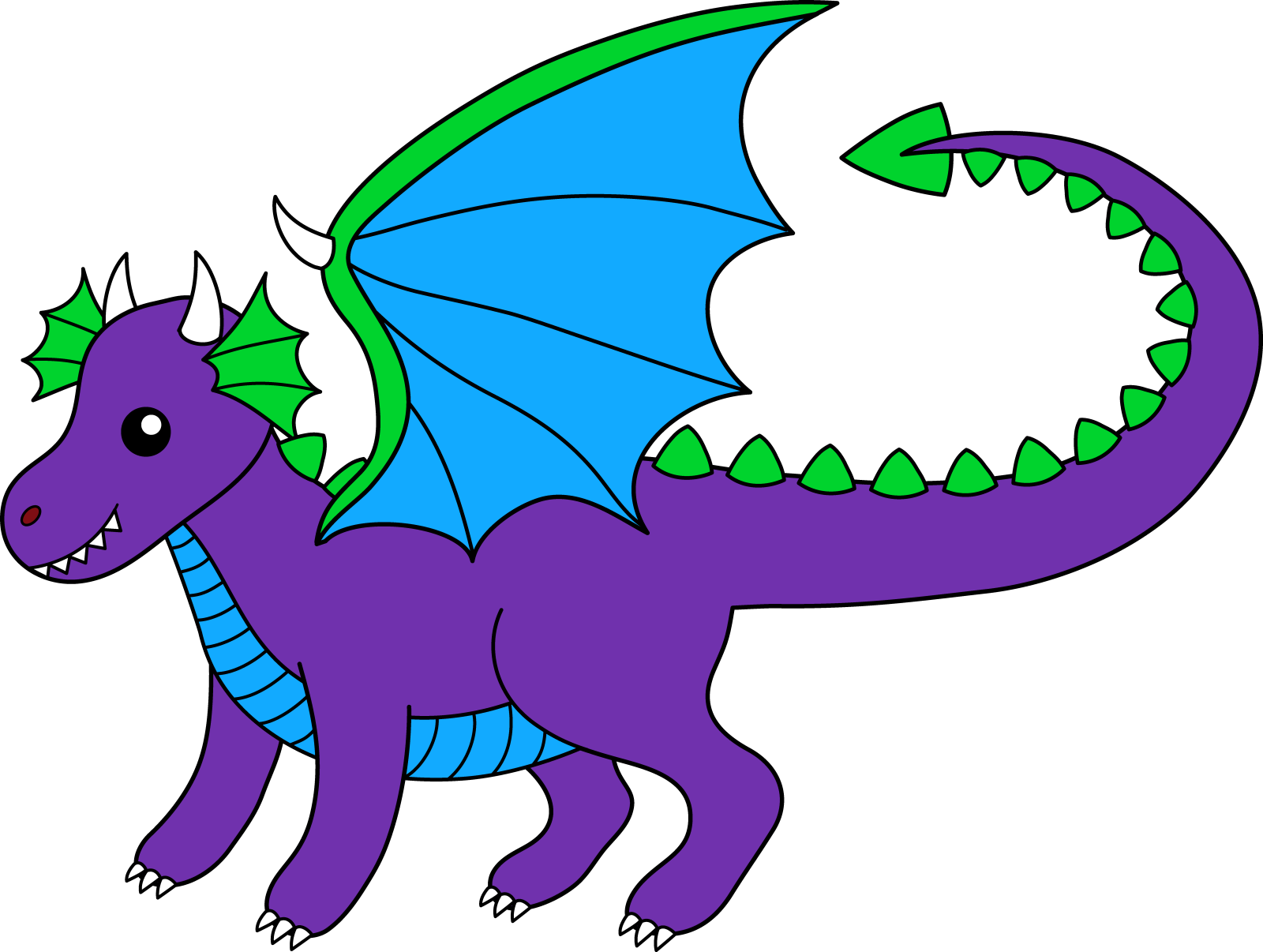 a purple dragon with green wings