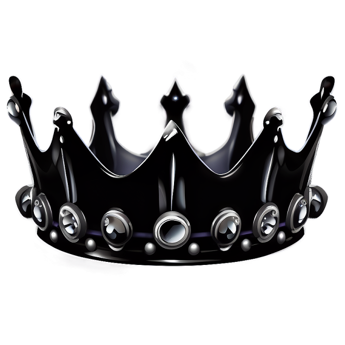 a black crown on a white background