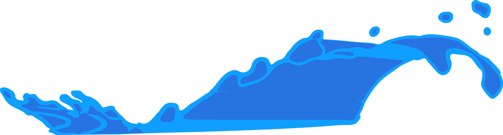 a blue and white map of new zealand