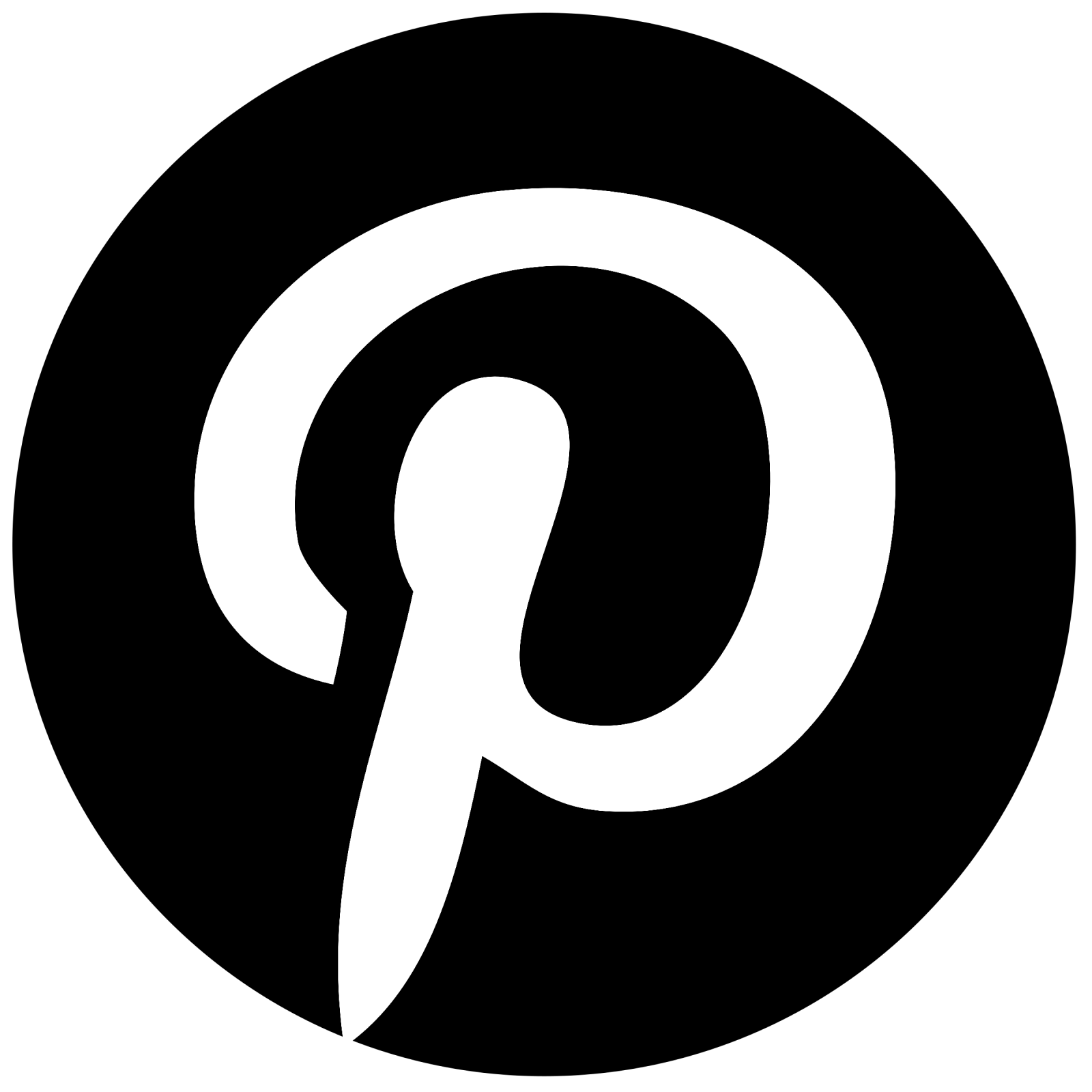 a black and white pin icon
