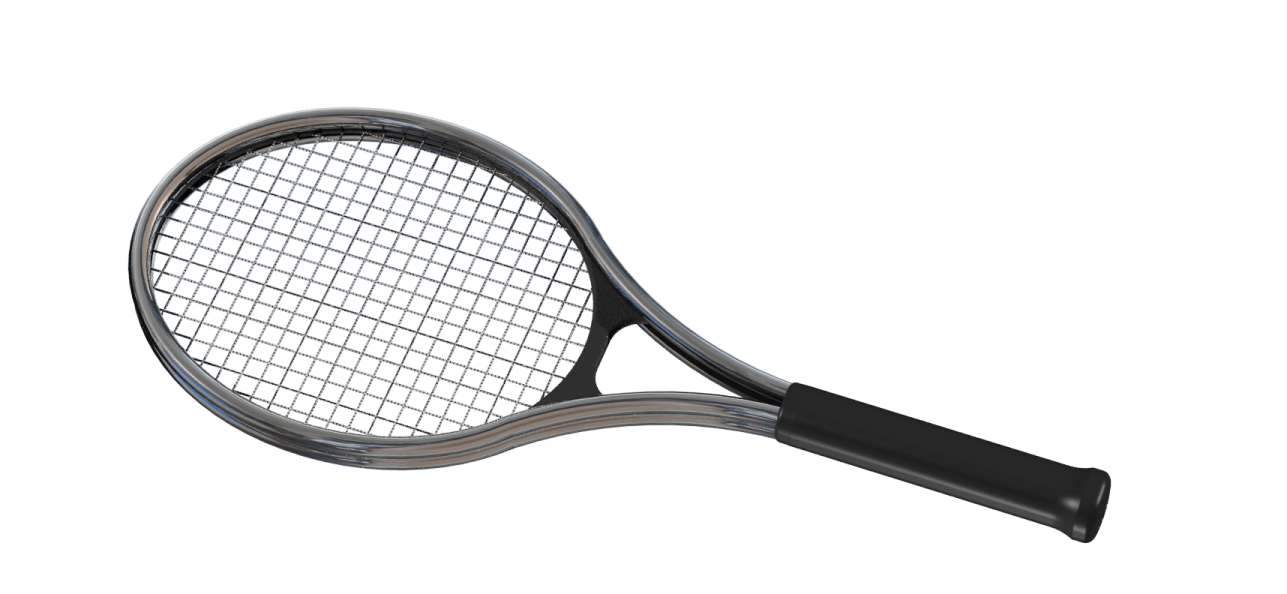 a tennis racket on a white background