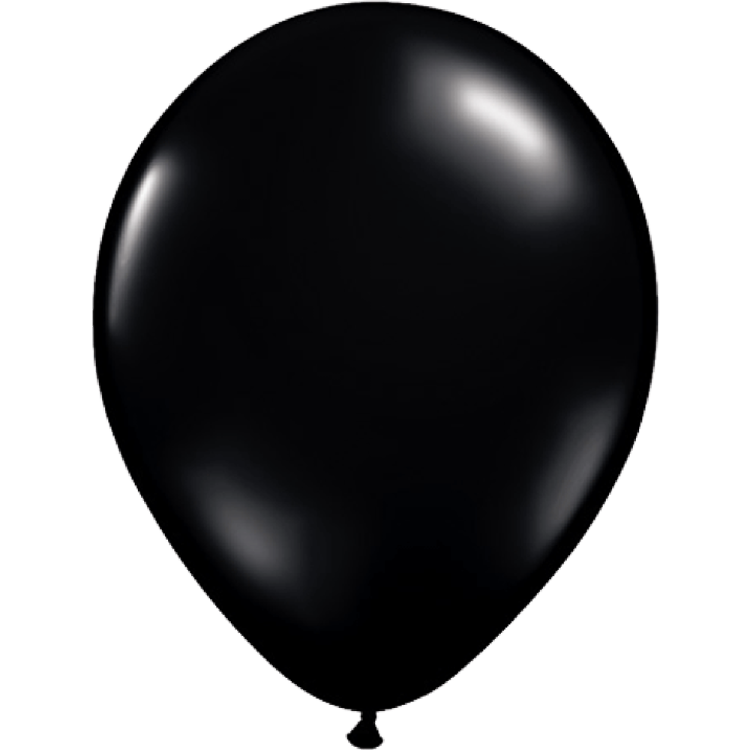 a black balloon on white background