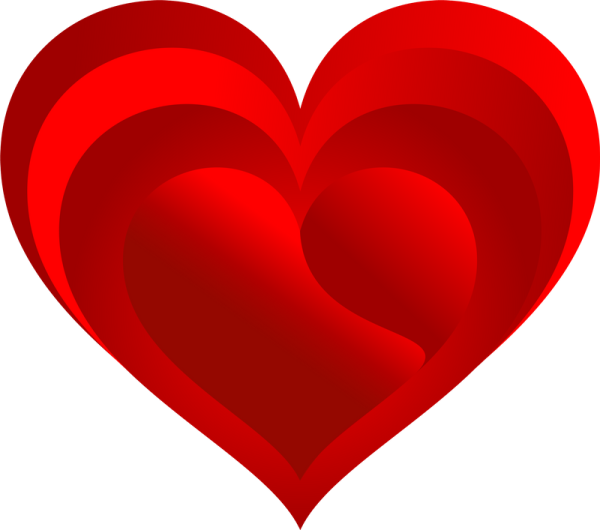 a red heart on a white background