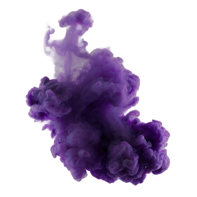 purple smoke on a white background