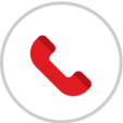 the red phone icon with a white background
