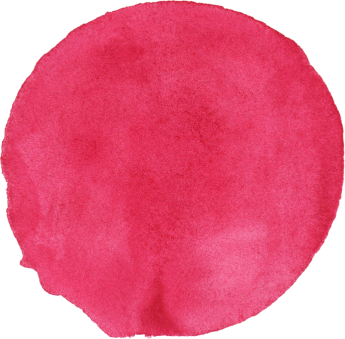 a red circle painted with watercolor