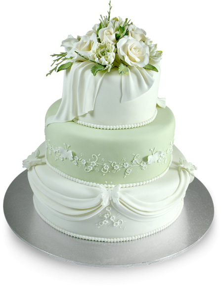 a white wedding cake