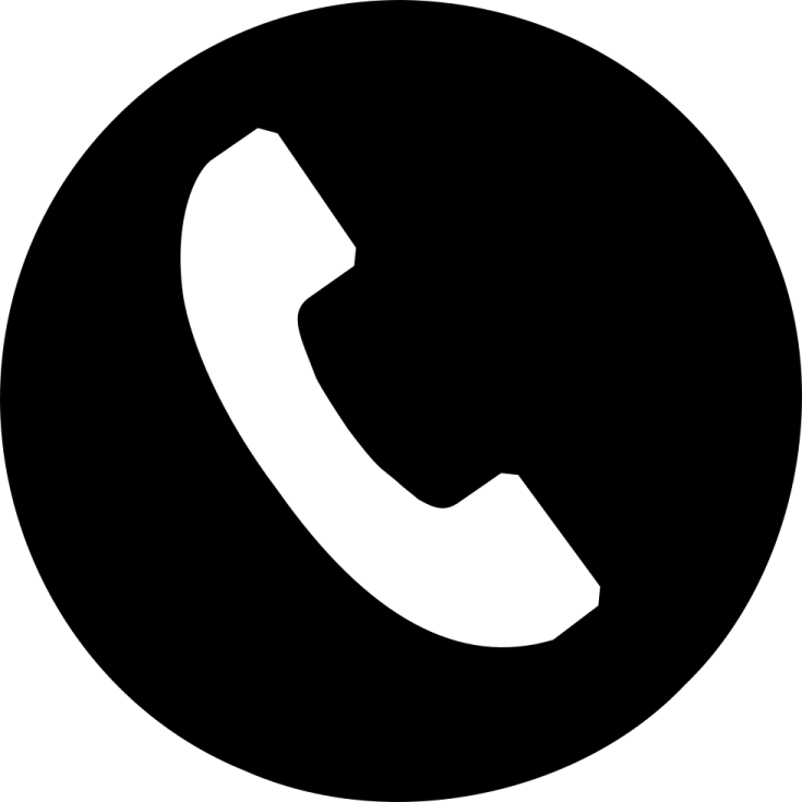 a black and white phone icon