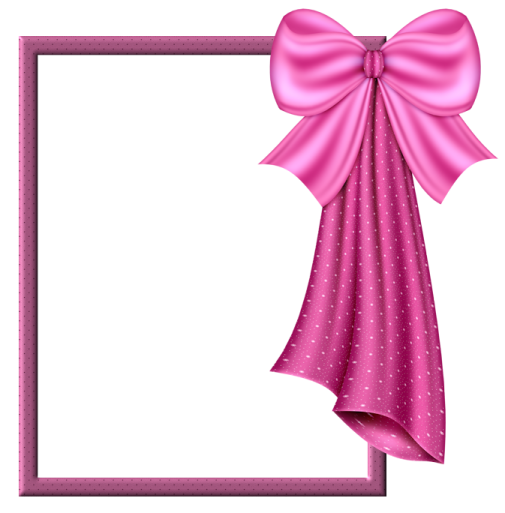 a pink ribbon with a bow on it