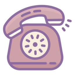 a purple phone with a white background