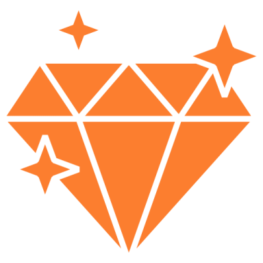 a diamond with stars on it