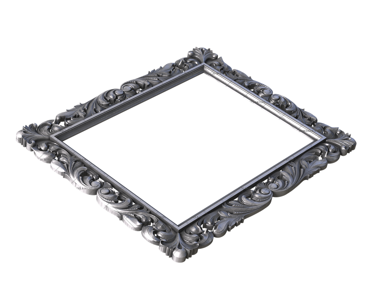 a black picture frame on a white background