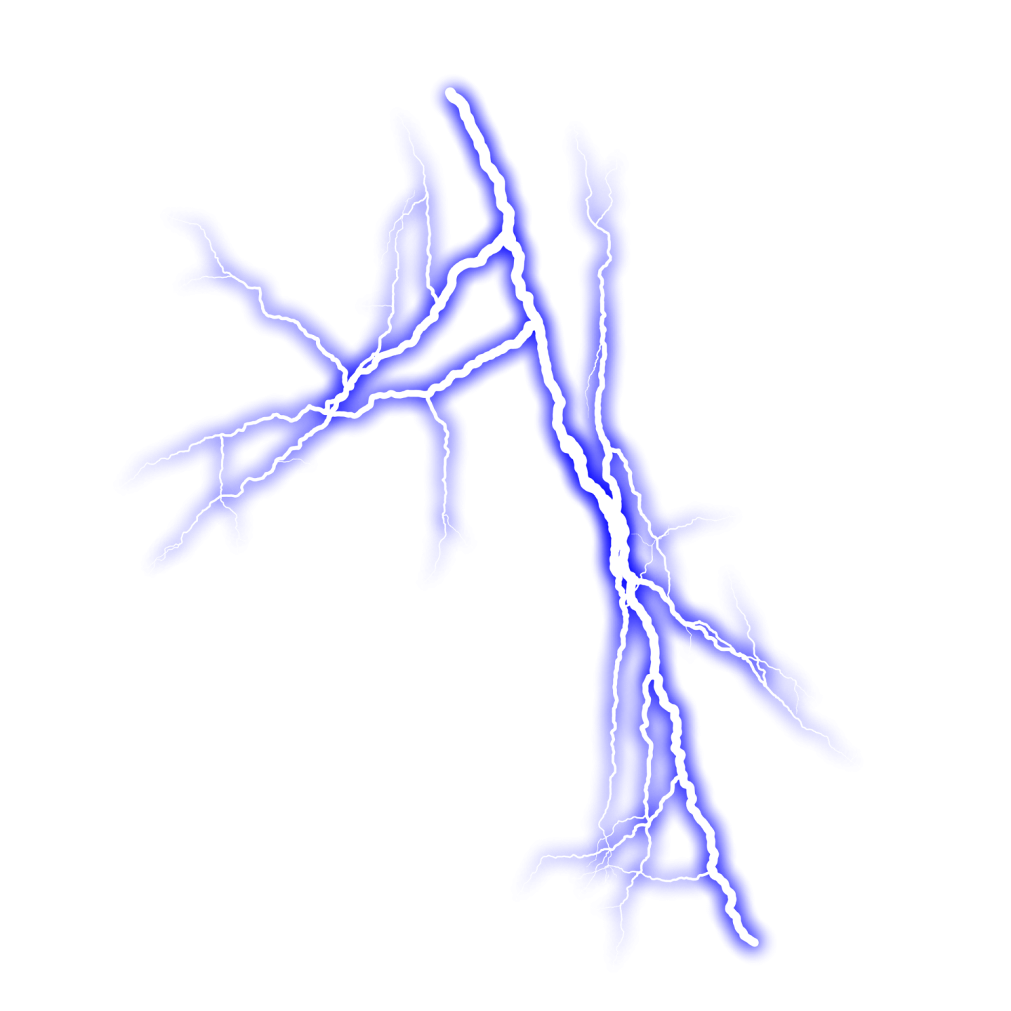 a lightning bolt on a white background