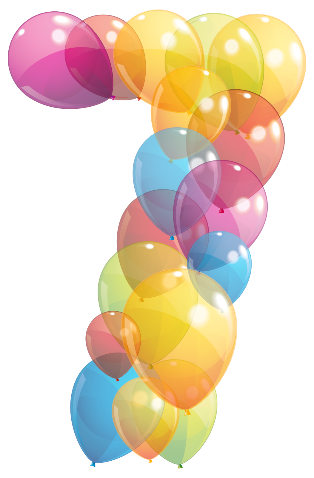 a number 7 made out of balloons