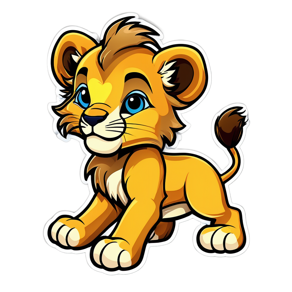 the lion cub sticker
