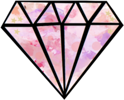 a pink diamond on a white background