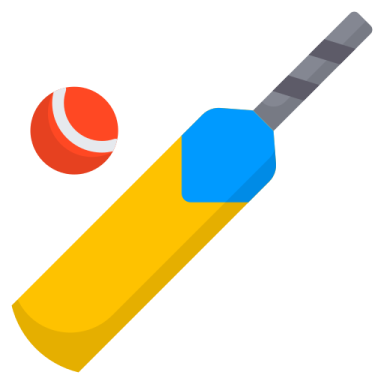 a cricket bat and ball