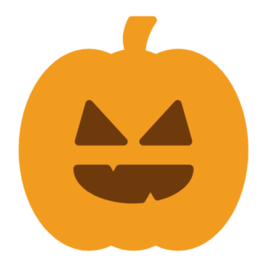 an orange pumpkin with a scary face