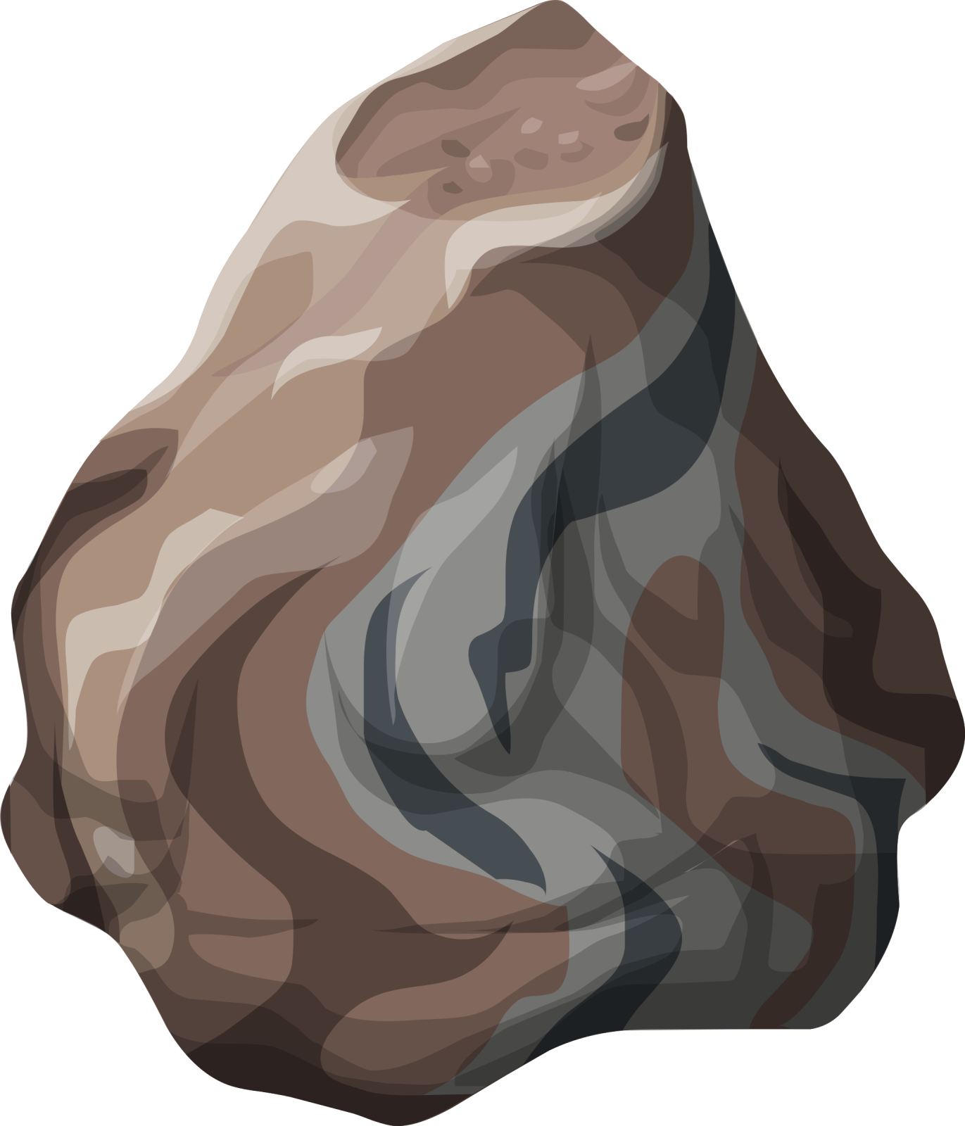 a rock on a white background