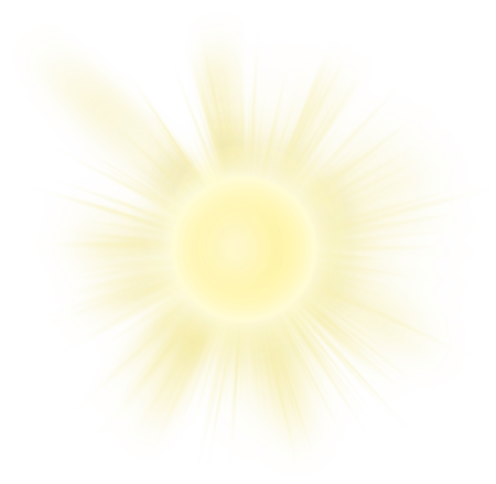 a bright yellow sun on a white background