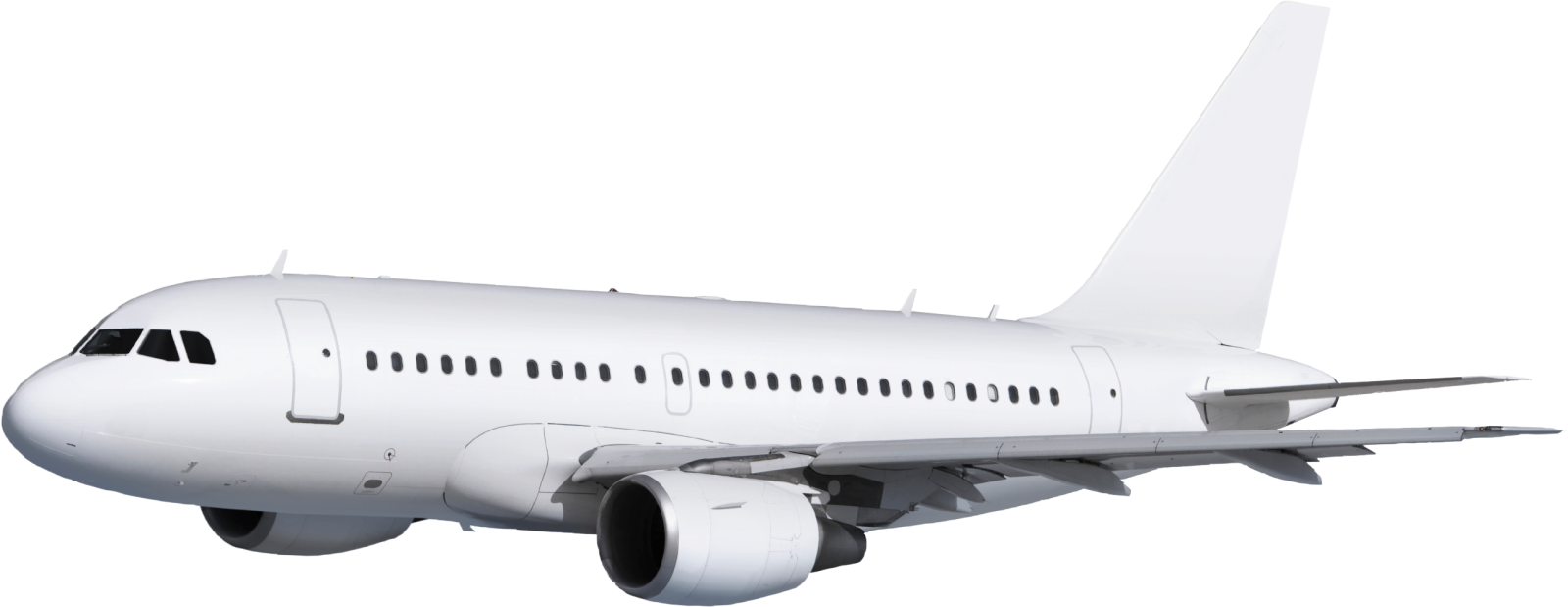 an airplane on a white background