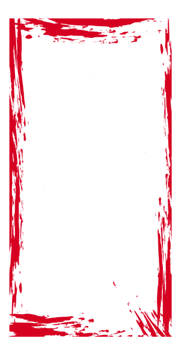 a red square frame with a white background