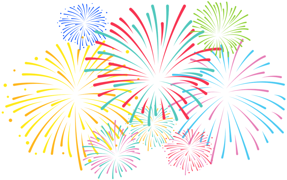 colorful fireworks clipart png