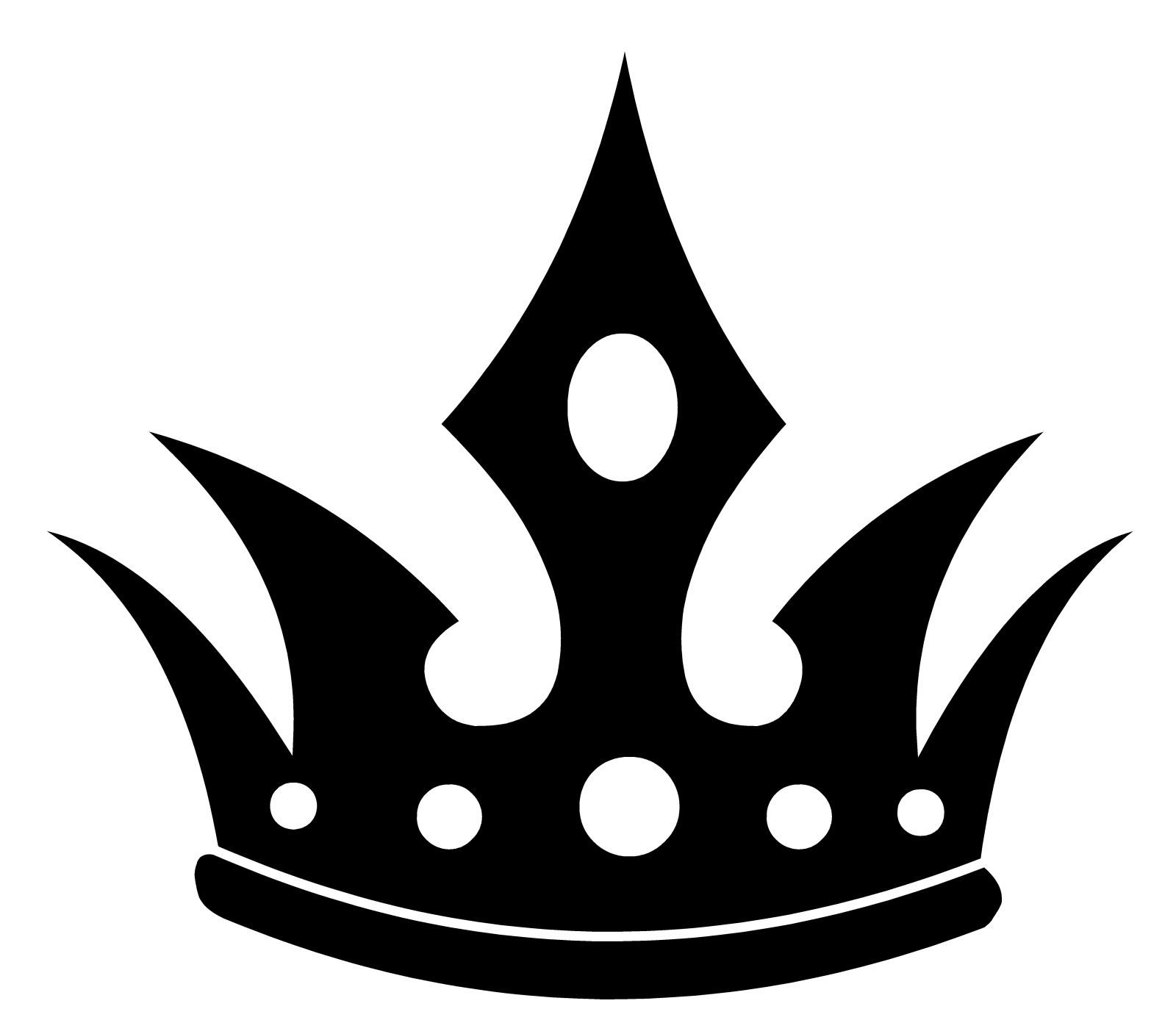a black crown on a white background