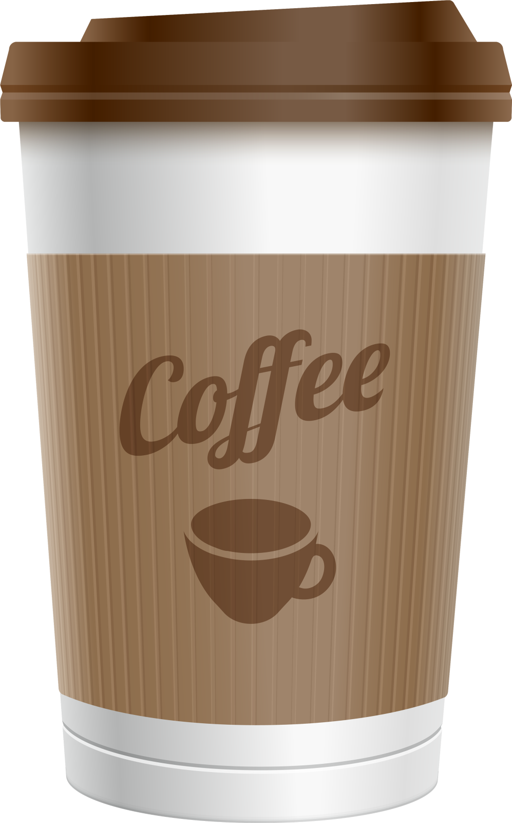 a coffee cup with the word coffee on it