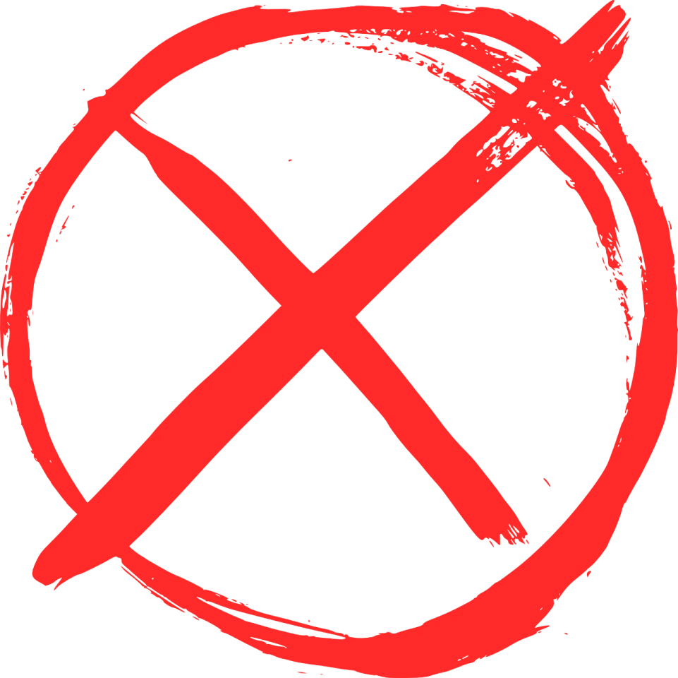the x logo in black and white