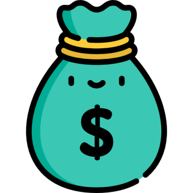 a money bag with a dollar sign inside