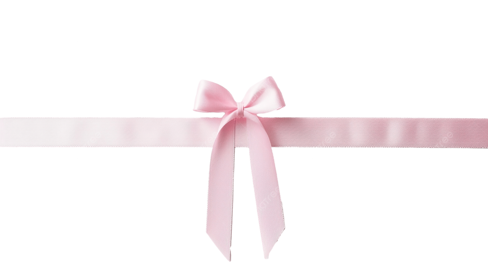 a pink ribbon on a white background