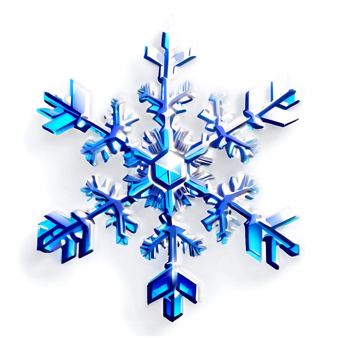 a blue snowflake on a white background