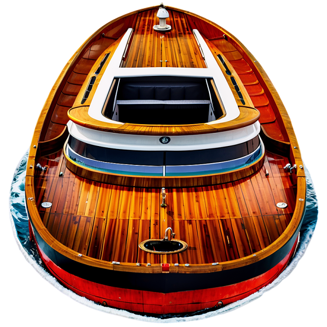 a wooden boat on a white background