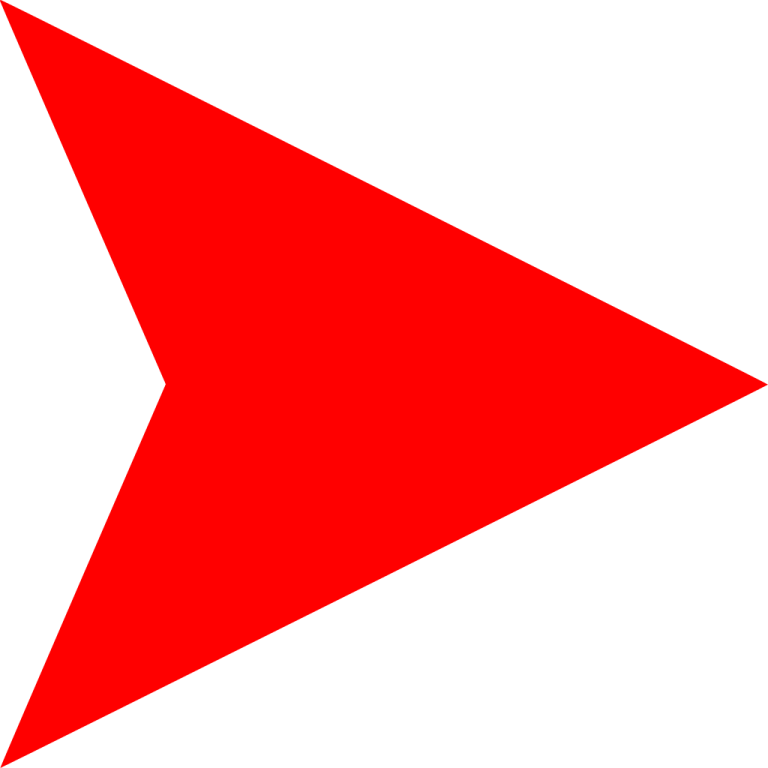 a red triangle on a white background