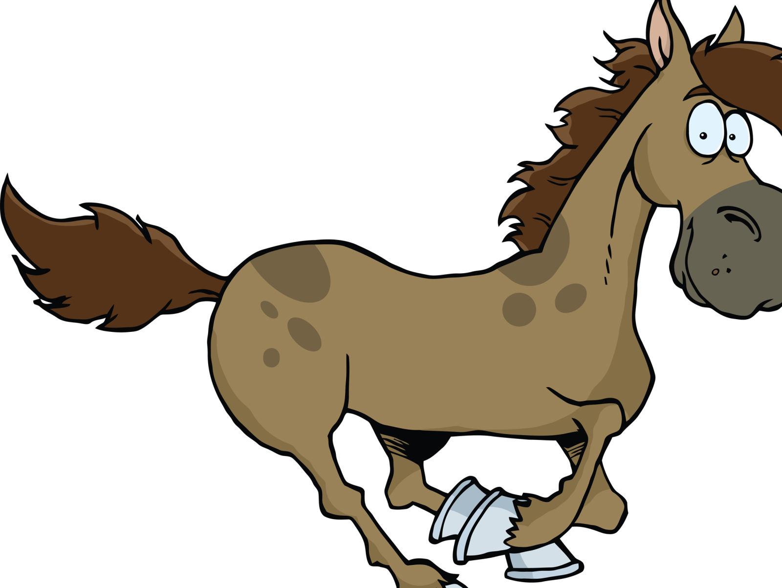 a cartoon horse running