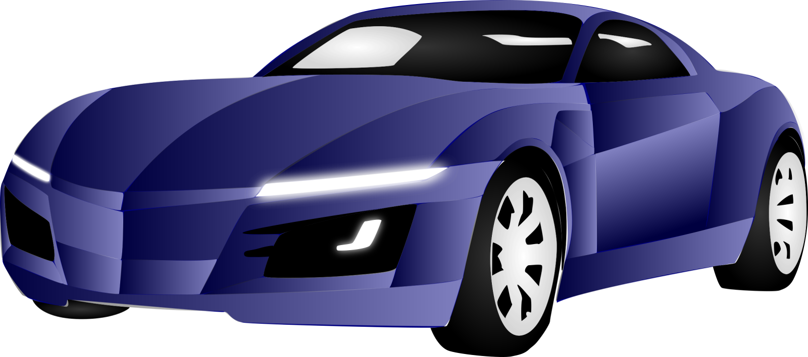 a blue sports car