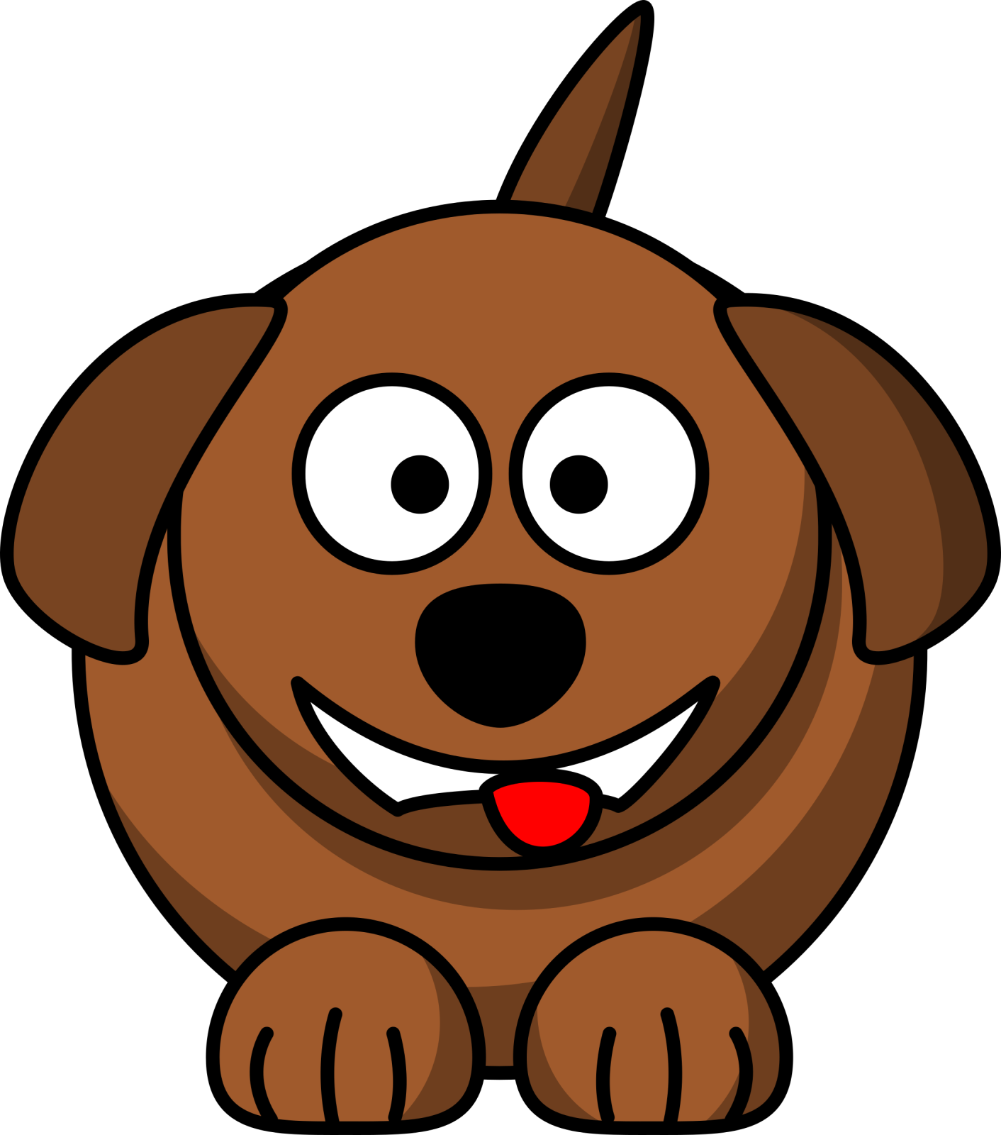a brown dog with its tongue sticking out