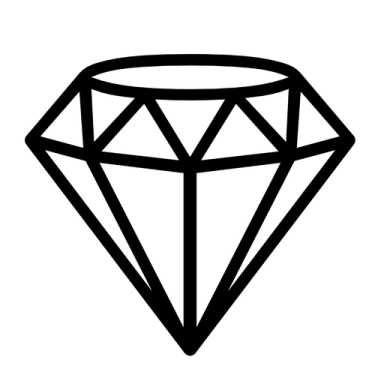 a black and white diamond logo