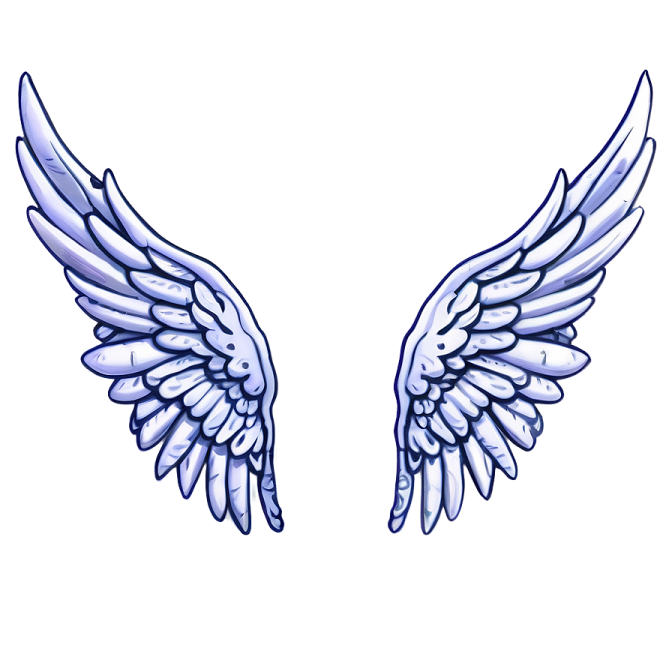 a pair of wings on a white background