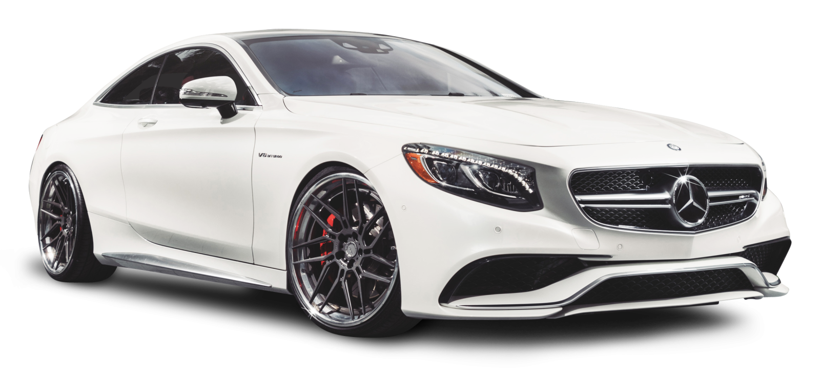 a white mercedes s - class coupe