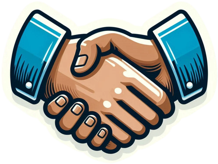 two hands shaking over each other hands