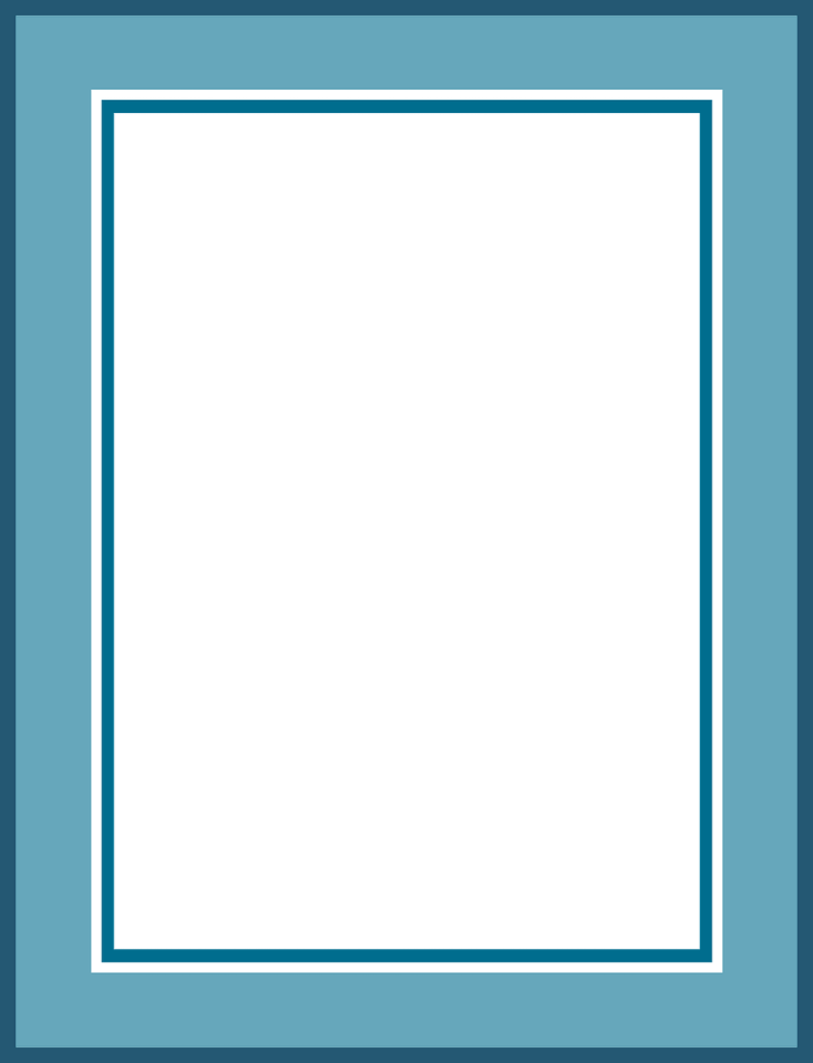 a blue frame with a white background